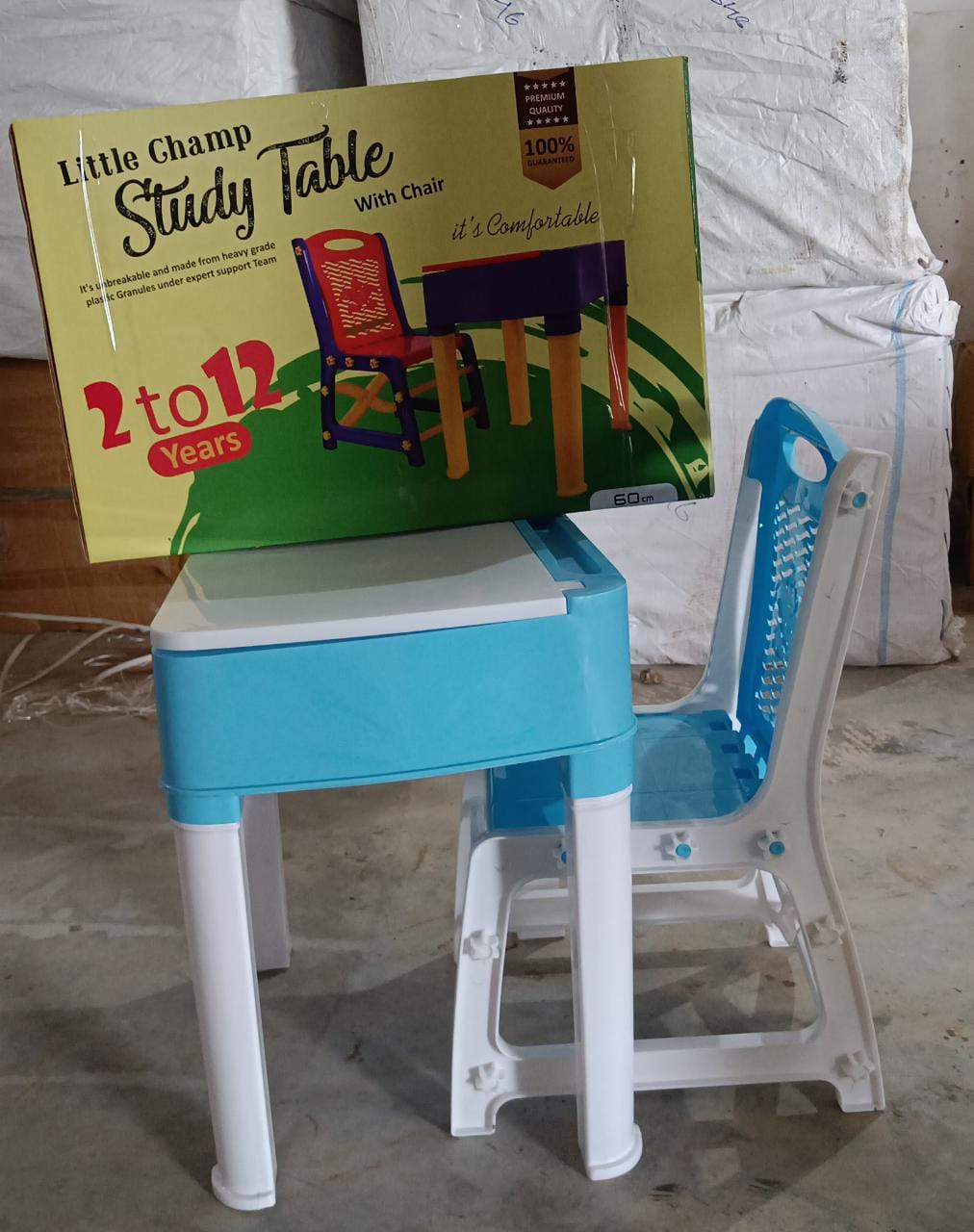 4594 Study Table And Chair Set For Boys And Girls With Small Box Space For Pencils Plastic High Quality Study Table (Blue) 4594 Study Table And Chair Set For Boys And Girls With Small Box Space For Pencils Plastic High Quality Study Table (Blue)